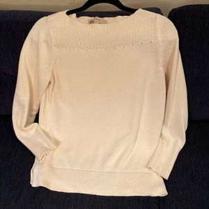 LOFT boatneck sweater- cozy heavy cotton